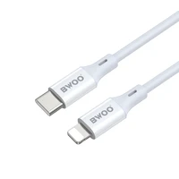 BWOO kabelis USB-C - Lightning 2m 27W ABS + TPE baltas