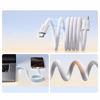 Baseus Dynamic 4 Pro 100W USB-C - USB-C magnetinis kabelis 1m - baltas