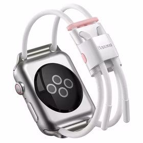 Baseus reguliuojama sporto juosta laikrodžiui Apple Watch 3/4/5/6/SE 38/40mm (LBAPWA4-A24) balta-rožinė (f)