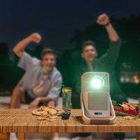 "Yaber T2 Plus" LCD FullHD 1080p multimedijos projektorius su JBL garsiakalbiais - smėlio spalvos