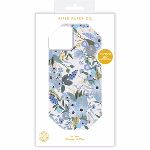 Rifle Paper Co. Garden Party Blue dėklas, skirtas iPhone 14 Plus, mėlynas gėlių raštas