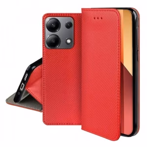 SMART CASE knygos tipo dėklas telefonui SAMSUNG A14 4G / A14 5G raudonas