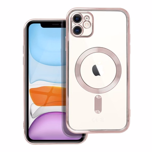 ELECTRO MAG COVER magnetinis dėklas telefonui, suderinamas su MagSafe, skirtas IPHONE 11, rožinis auksinis