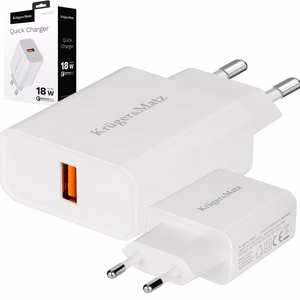 Kruger&Matz tinklo įkroviklis su Quick Charge