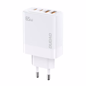 Dudao A65EU GaN tinklo įkroviklis 2xUSB-A / 2xUSB-C PD 65W - baltas
