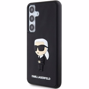 Karl Lagerfeld 3D Guminis Ikonik dėklas telefonui Samsung Galaxy S24+ - juodas