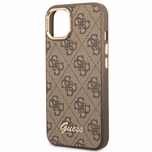 Guess GUHCP14MHG4SHW iPhone 14 Plus 6.7 "rudas/rudas kietas dėklas 4G Vintage Gold Logo