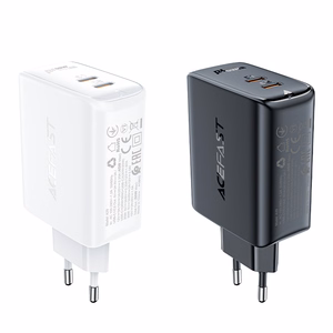 "Acefast A29 PD50W GaN (USB-C + USB-C) dviejų prievadų įkroviklis, juodas