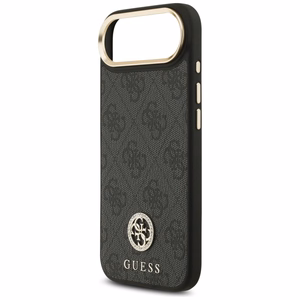 GUESS magnetinis dėklas telefonui IPHONE 17 Air, suderinamas su MagSafe GUHMP17MP4GRMDEK (PU dėklas su 4G Strass logotipu) juodas