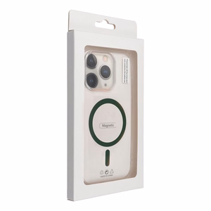 Drop Glue Spalvotas Žiedas Magnetinis Dėklas suderinamas su MagSafe SAMSUNG S26 Pro tamsiai žalia