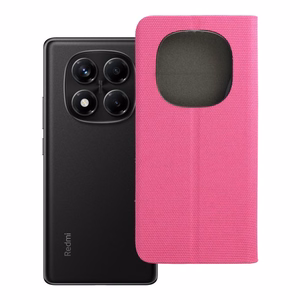 SENSITIVE knygos tipo dėklas telefonui XIAOMI Redmi Note 14 PRO 4G šviesiai rožinis