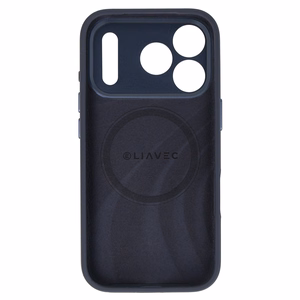 Liavec Silk Shield dėklas su metaliniu kameros rėmeliu, skirtas Iphone 17 Pro Max tamsiai mėlynas