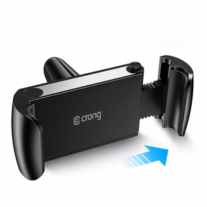 Crong Universal Smart automobilinis telefono laikiklis 4–6.5" telefonams, juodas