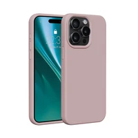 Etteri silikoninis dėklas telefonui iPhone 15 Pro 6,1 šviesiai rožinis