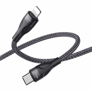 YESIDO LAIDAS CA82 12W TYPE-C/LIGHTNING  30CM 2,4A juodas