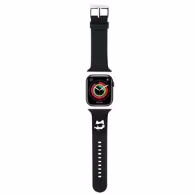 Karl Lagerfeld 3D Rubber Choupette Head Dirželis for Apple Watch 42/44/45/49mm - Juodas