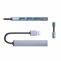 Orico AH-A13 USB-A Hub prijungimo stotelė 1x USB-A 3.0 + 3x USB-A 2.0 - pilka