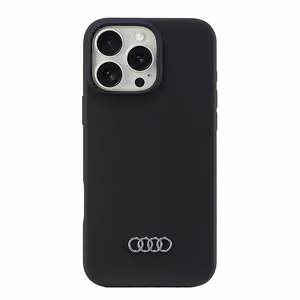 Audi Silikoninis dėklas telefonui iPhone 16 Pro Max 6.9" juodas/juodas kietas dėklas AU-LSRIP16PM-Q3/D1-BK