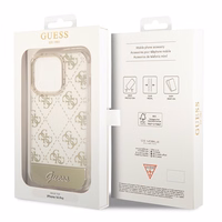 Guess GUHCP14XHG4MHG iPhone 14 Pro Max 6.7" auksinis / auksinis dėklas telefonui (m) su 4G rašinio šrifto dizainu
