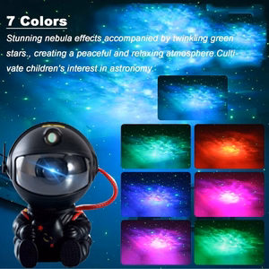 LED 3D galaktikų ir žvaigždžių projektorius Reach Mini Astronaut, juodas