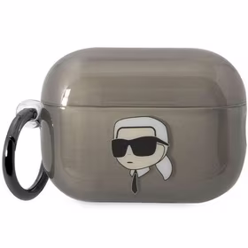 Karl Lagerfeld KKLAP2HNIKTCK AirPods Pro 2 dėklas juodas/juodas Ikonik Karl Lagerfeld
