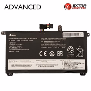 Nešiojamo kompiuterio baterija LENOVO 01AV493, 2000mAh, Extra Digital Advanced