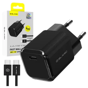 Blavec Wall charger BC-6 GaN4 - Type C - PD QC 33W 3A with Type C to Type C cable (TCBC6G4-CB333A+CC) black