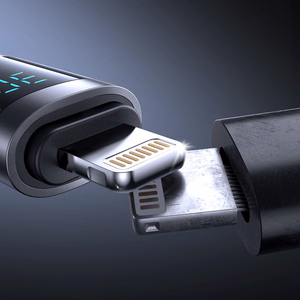 Joyroom S-A16 Pro Prism serijos 30W USB-C - Lightning kabelis su ekranu 1,2 m - juodas