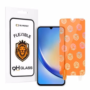 Tel Protect Geriausias lankstus hibridinis grūdintas stiklas Samsung Galaxy A24 4G/A25 5G/M34 5G/A35/M35/M55 5G