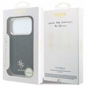 Dėklas, skirtas IPHONE 18 Pro/17 Pro suderinamas su „MagSafe“ (Stripe Peony 4G Logo) (spalva: juoda)