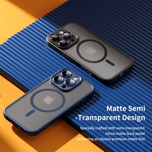 Rock Guard Touch Matte Series Magnetinis dėklas telefonui Iphone 16 Pro Max mėlynas