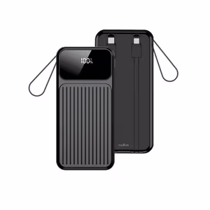 Maxlife power bank with built-in cables MXPB-06 PD QC 22,5W 10000 mAh black