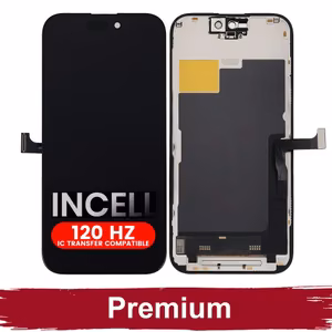 LCD ekranas suderinamas su iPhone 15 Pro juodas (120Hz / INCELL / Premium) /*Removable IC*/