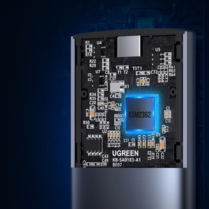 Ugreen M.2 SSD dėklas USB 3.2 Gen 2 (SuperSpeed USB 10 Gbps) + USB Type-C laidas 0,5m pilkas (CM400 10902)