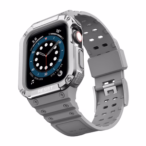 Apsauginis laikrodžio dirželis Apple Watch 38/40/41mm – korpuso apsaugos dirželis – pilkas, sidabrinis