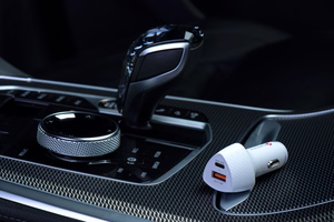 Įkroviklis automobilinis Forcell (CC50-1A1C) (1xUSB-C; 1xUSB; 5A 38W) baltas