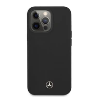 Mercedes MEHMP13XSILBK iPhone 13 Pro Max 6.7" juodas/juodas kietas dėklas Silikoninis Magnetinis