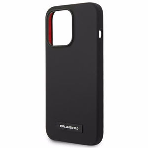 Karl Lagerfeld KLHMP14LSLMP1K iPhone 14 Pro 6,1" kietas dėklas juodas / juodas Silikoninė Plokštelė Magsafe