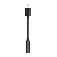 Adapteris AUX Type-C (vyriškas) į Jack 3,5 mm (moteriškas) juodas