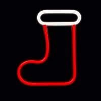 Neon LED CHRISTMAS SOCK baltas raudonas FLNE23 Forever Light