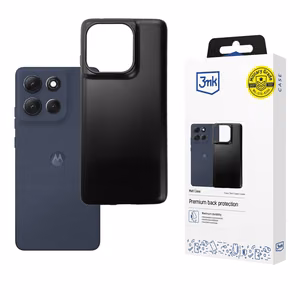 3mk Matt dėklas, skirtas Motorola Moto G86 Power, juodas