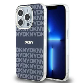 DKNY IML Mono ir juostelės Magnetinis dėklas iPhone 15 Pro Max - mėlyna