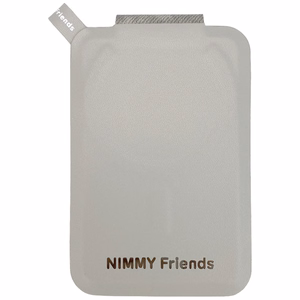 Nimmy New Big-Eye Cute Pets 2.0 Dog magnetinis „MagSafe“ kortelių dėklas telefonui su stovu – pilkas