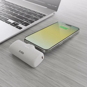 SBS EcoPower 5000 mAh 10W išorinė baterija su įmontuotu USB-C prievadu - balta