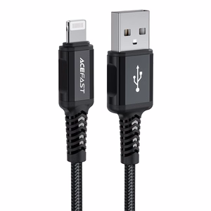 Acefast MFI USB - Lightning кабель 1.8m, 2.4A чёрный (C4-02 A Black)