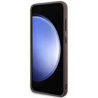 Guess 4G Collection Odinis Metalinis Logotipas Magnetinis dėklas telefonui Samsung Galaxy S24+ - rudas