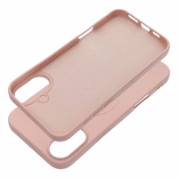 Dėklas Silicone Mag Cover (big hole) (MagSafe) skirtas iPhone 16 Plus rožinis