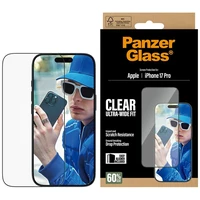 PanzerGlass itin platus EasyAligner grūdintas apsauginis stiklas iPhone 17 Pro telefonui