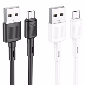 USB kabelis Hoco X83 USB-A to MicroUSB 1.0m juodas