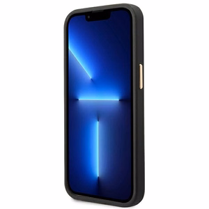 Guess GUHMP14MU4GPRK iPhone 14 Plus 6.7 "juodas / juodas kietas dėklas 4G logotipo plokštelė Magnetinis